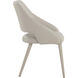 Galen Linea Light Grey Leather Dining Armchair